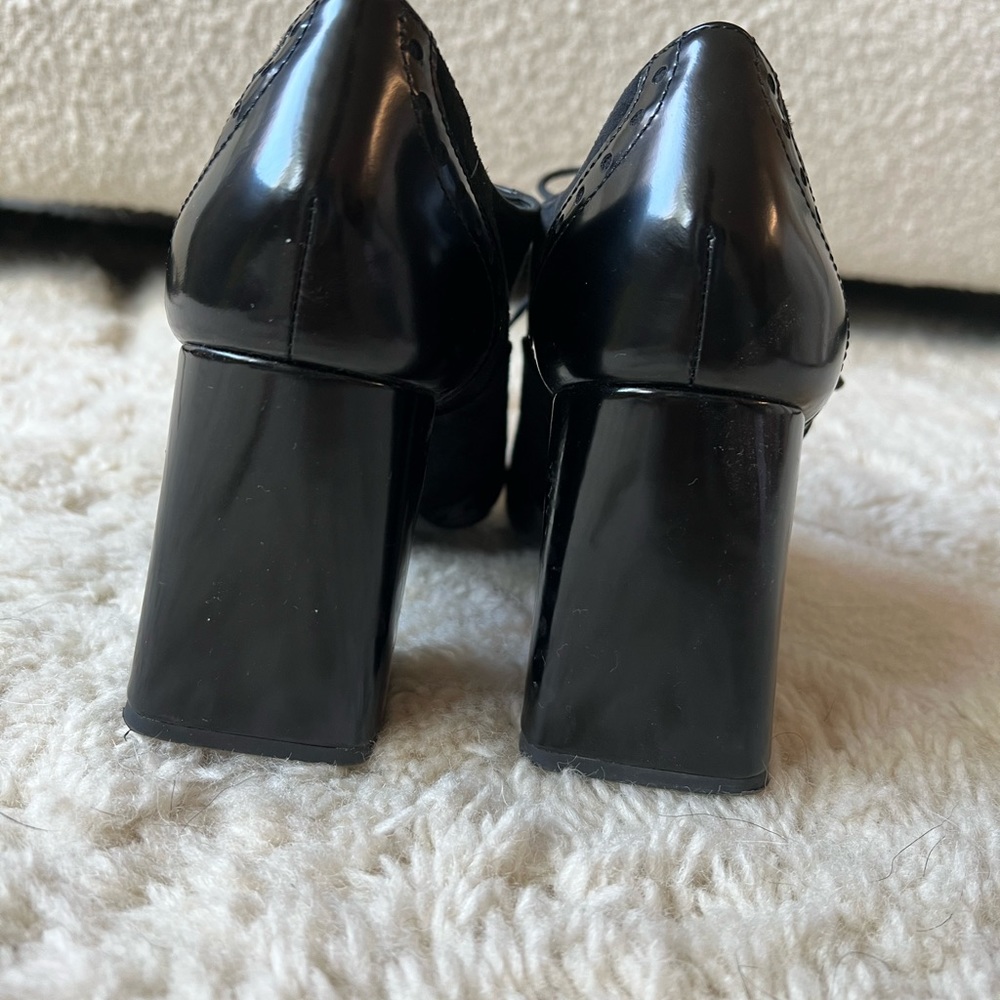 GEOX Italian genuine leather Oxford Heels - Black - Picture 10 of 10